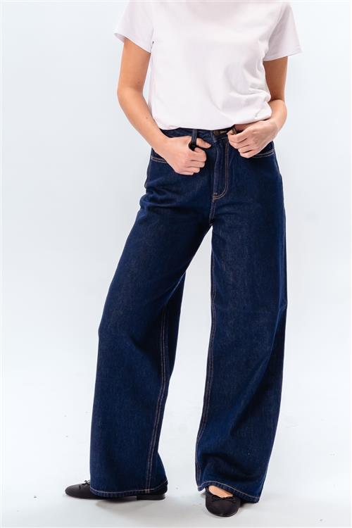 Originale Performance Wide Jeans - Dark Blue Denim - Dame - 31/32 - TeeShoppen