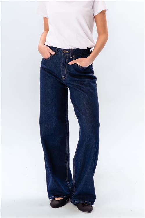 Se Originale Performance Loose Jeans - Dark Blue Denim - Dame - 28/32 - TeeShoppen ved Teeshoppen
