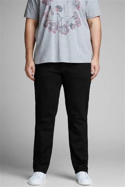 Tim Original Jeans Plus Size - Sort denim - Regular fit - Herre - 46/32 - Jack & Jones
