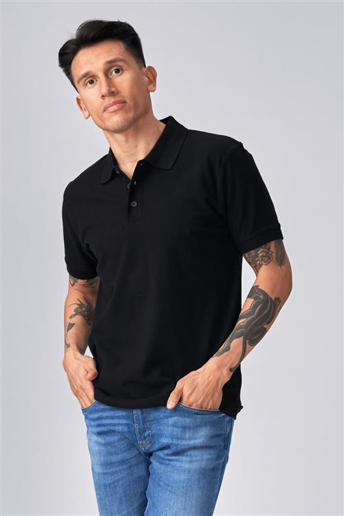 Basic Polo - Sort - Herre - 4XL - TeeShoppen