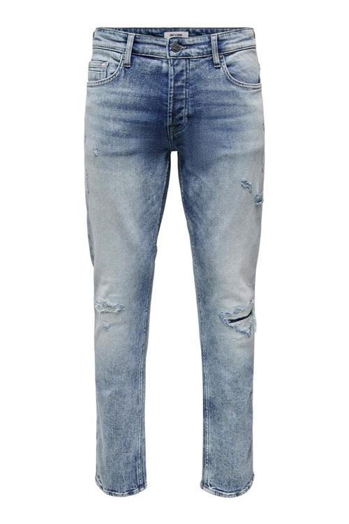 Weft Reg Blå Jeans - Blue Denim - Regular fit - Herre - 30/34 - Only & Sons