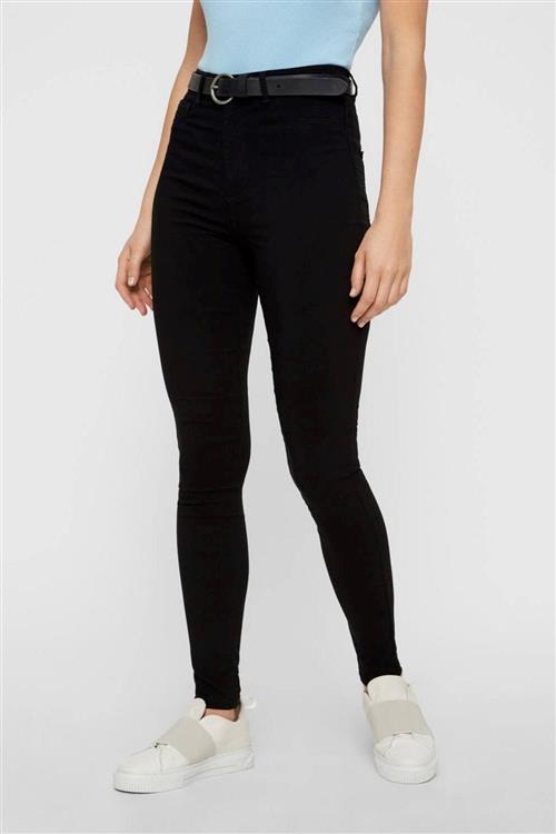 Pieces Jeans - Sort (high waist) - Dame - 2XS - PIECES