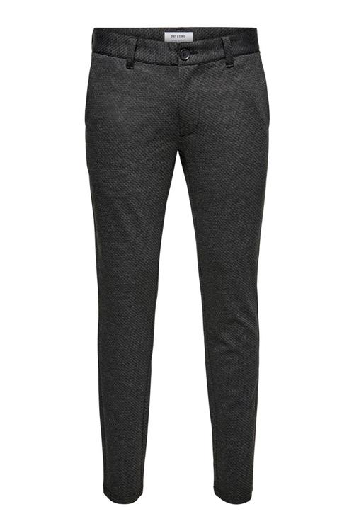 Mark Pants - Mørkegrå med små tern - Herre - 30/30 - Only & Sons
