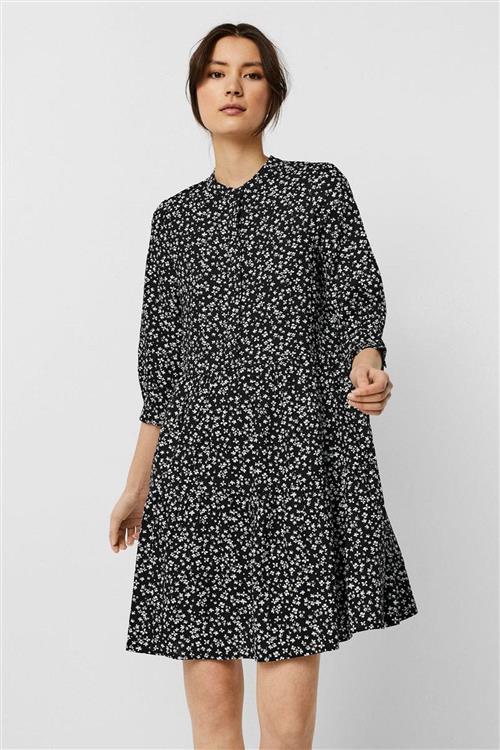 Simone mini kjole - Sortblomstret - Dame - M - Vero Moda