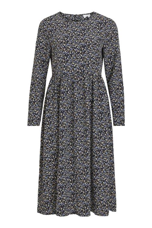 Nadia midi kjole - Sortblomstret - Dame - 36 - VILA