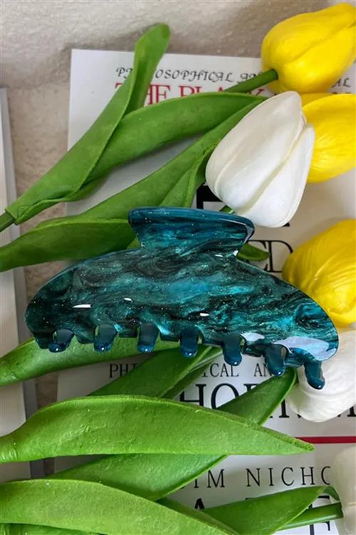 Kamilla Hårklemme - Agate Green - One Size - TeeShoppen
