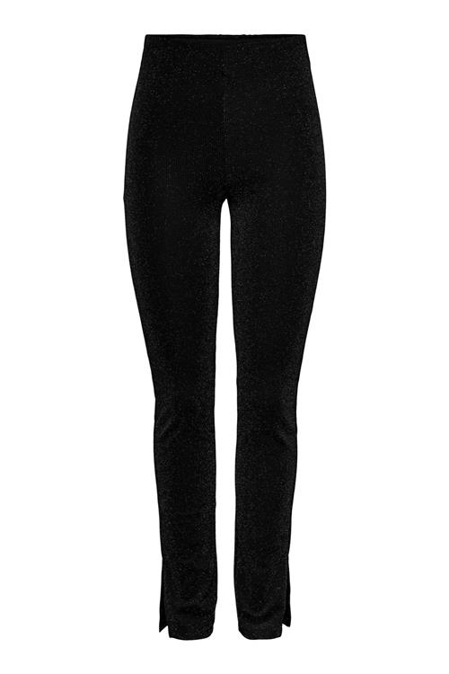 Lina High Waist Slit Pants - Sort - XL - PIECES