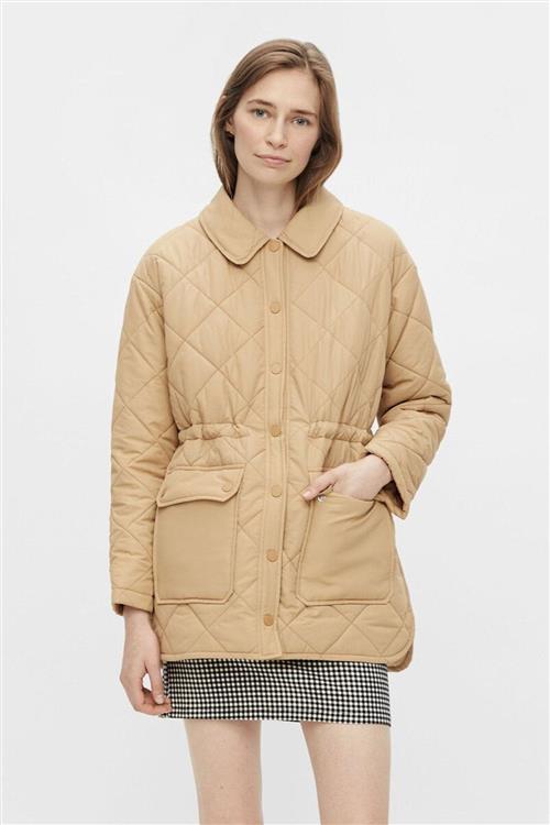 Fey Padded Jacket - Iced Coffee - Dame - S - PIECES