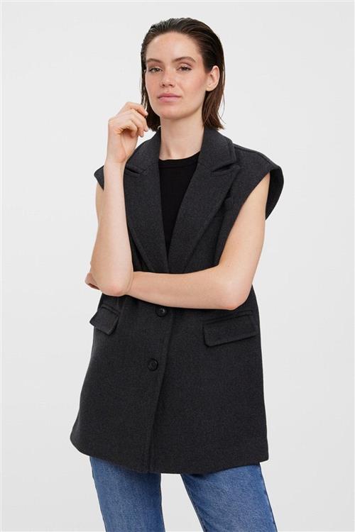 Edna Waistcoat - Dark Grey Melange - M - Vero Moda