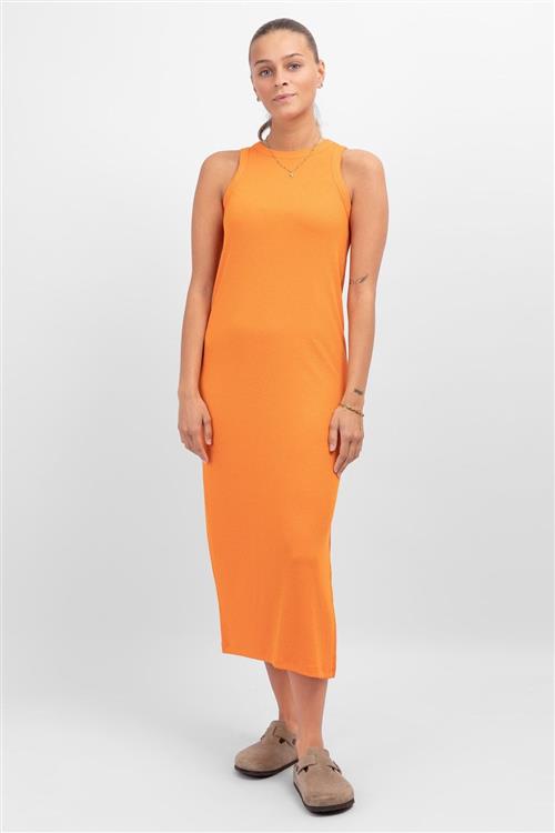 Line Sommer Kjole - Persimmon Orange - XL - ONLY