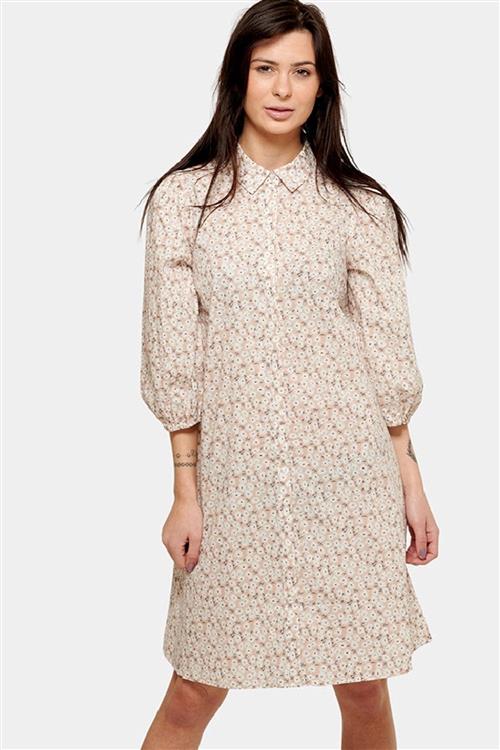 Sofie Skjortekjole - Beige Blomstret - Dame - L - Amis de Copenhague