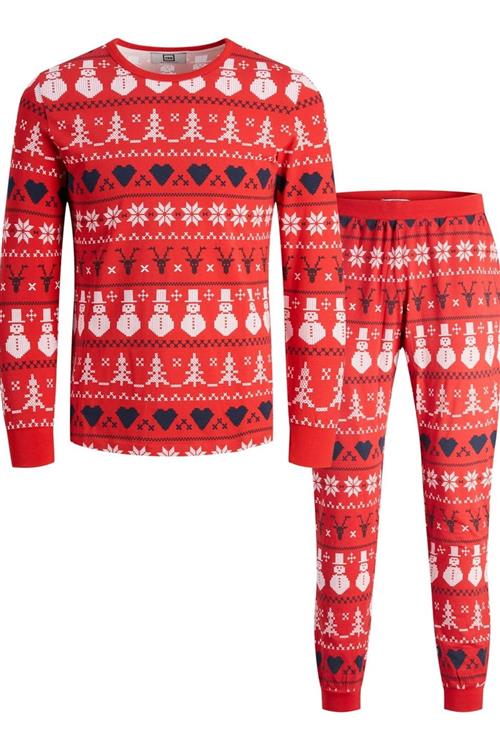 Snowflake Junior Pyjamas - Rød - Herre - 140 - TeeShoppen