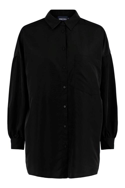 Chrilina Oversized Shirt - Sort - Dame - S - PIECES