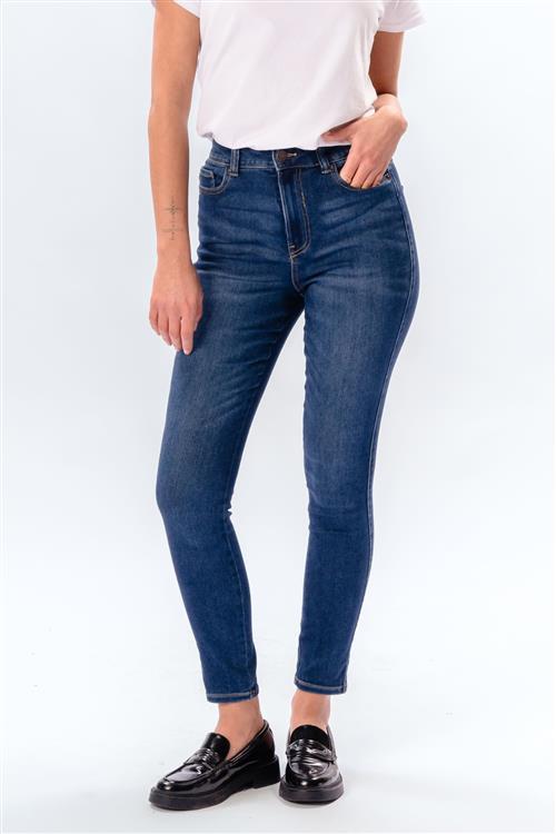 Originale Performance Skinny Jeans - Medium Blue Denim - Dame - M/32 - TeeShoppen