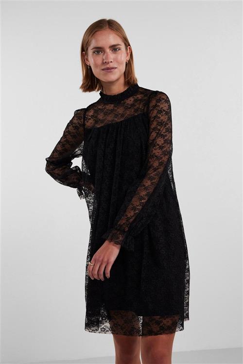 May Lace Maxi Kjole - Sort - XL - PIECES