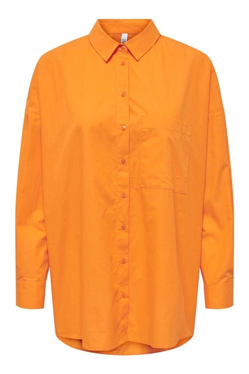 Nicole Skjorte - Flame Orange - M - ONLY