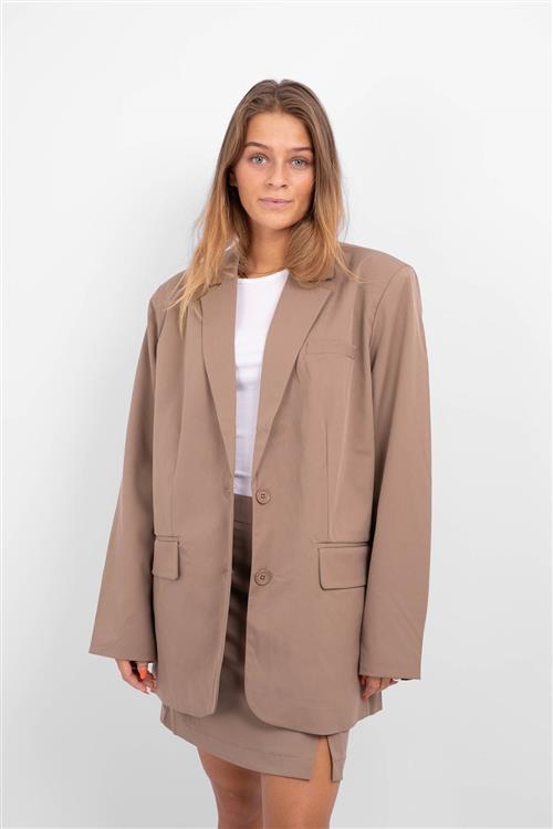 Size Oversized Blazer - Fossil - L - PIECES