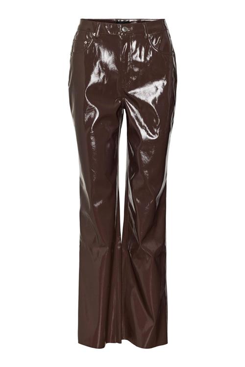 Kithy Loose Glossy Bukser - Coffee Bean - 32/32 - Vero Moda