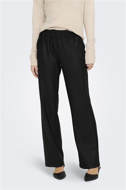 Popstar Wide Coated Bukser - Sort - XL/32 - ONLY