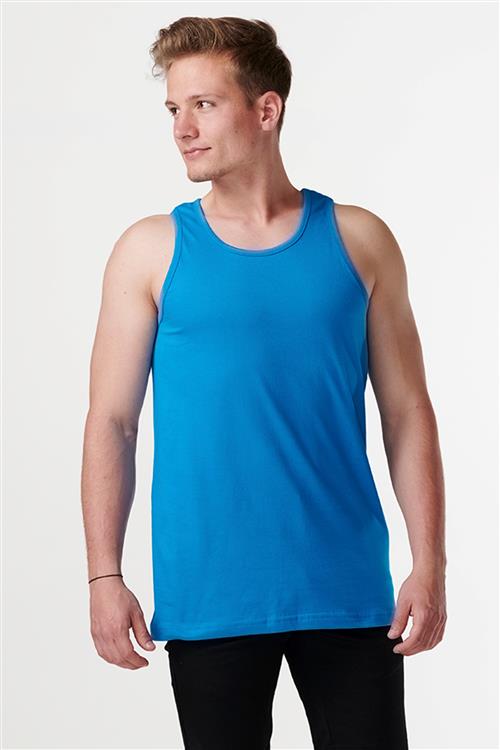 Basic Tanktop - Petroleums blå - Herre - 2XL - TeeShoppen
