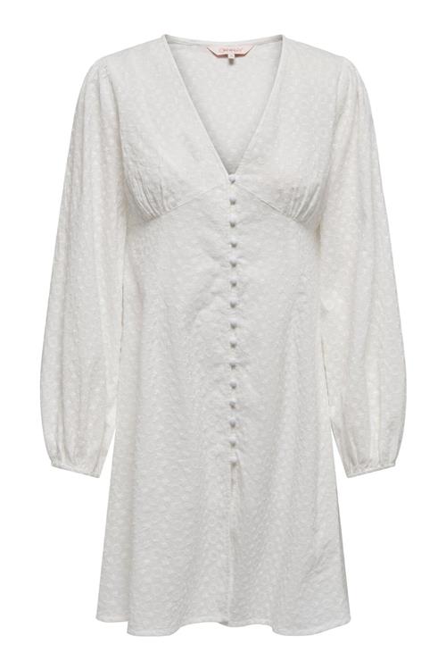 Freya V-Neck Kjole - Cloud Dancer - M - ONLY