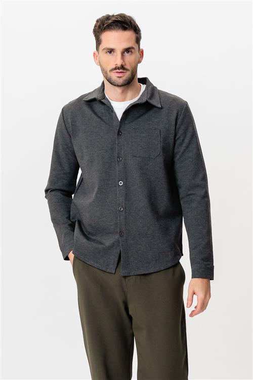 Performance Overshirt - Meleret Grå - L - TeeShoppen