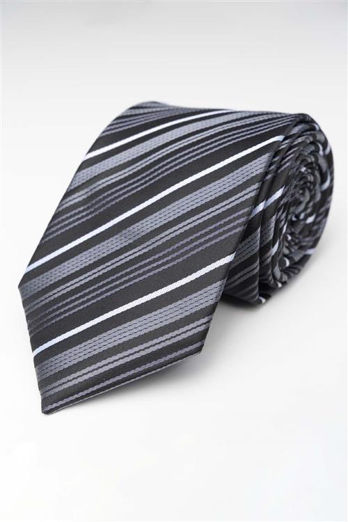 Slips - Sort - Grå/Hvid Stribet - One Size - TeeShoppen