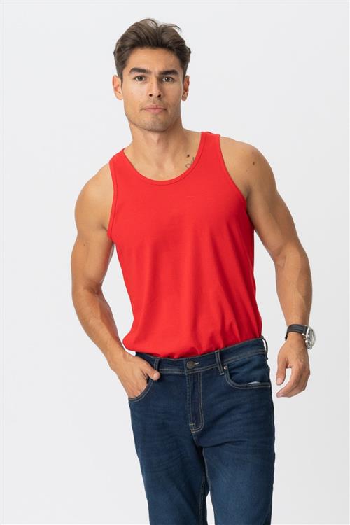 Basic Tanktop - Rød - L - TeeShoppen