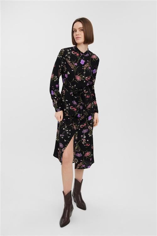 Easy Long Sleeve Shirt Dress - Lilla - XL - Vero Moda