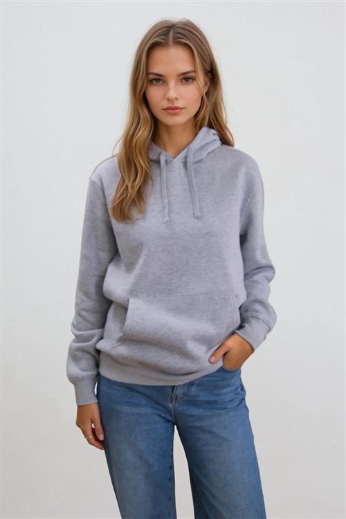 Essential Hoodie - Grå Melange - 2XL - TeeShoppen