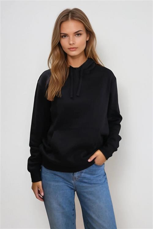 Essential Hoodie - Sort - XL - TeeShoppen
