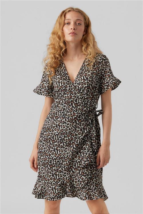 Henna Mini Wrap Kjole - Oatmeal - XL - Vero Moda