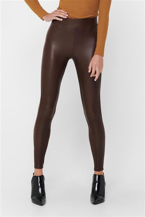 Cool Coated Leggings - Chicory Coffee - S - ONLY
