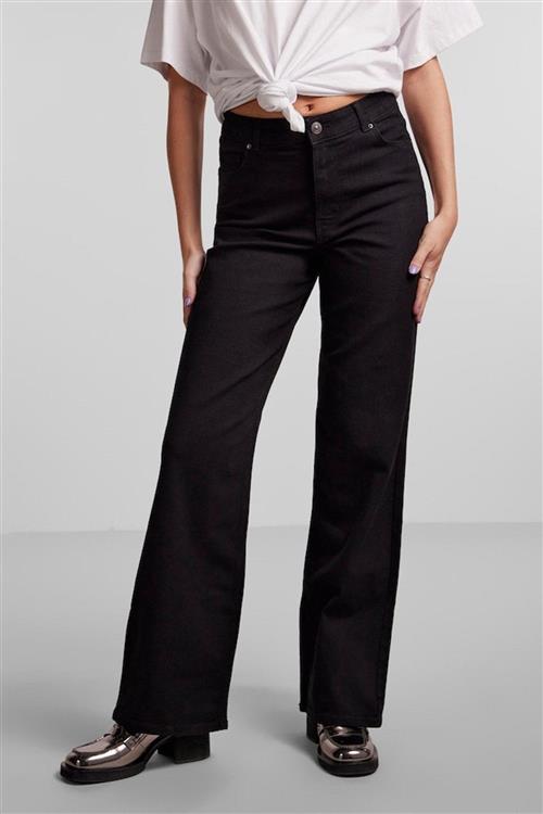 Peggy Wide Jeans - Sort - M - PIECES