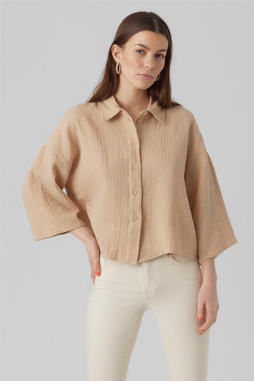 Natali Crop Shirt - Irish Cream - M - Vero Moda