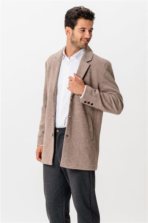Klassisk frakke - Sand - Herre - L - TeeShoppen