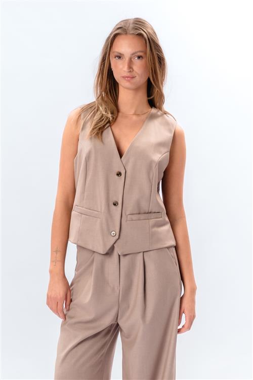 Nadia Vest - Beige - XL - TeeShoppen