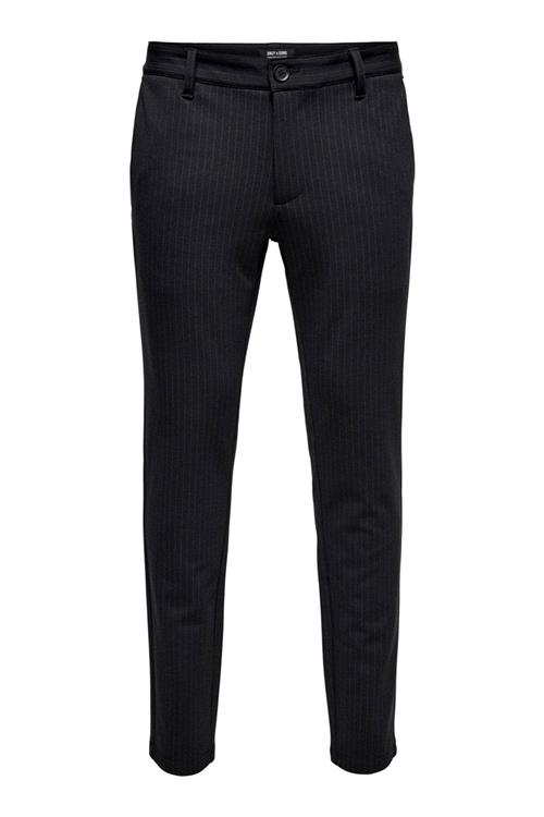 Mark Pants - Stribet Sort - Herre - 28/34 - Only & Sons