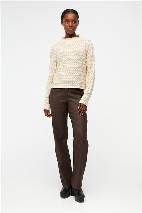 Runa Langærmet Bluse - Sandshell - XS - Object
