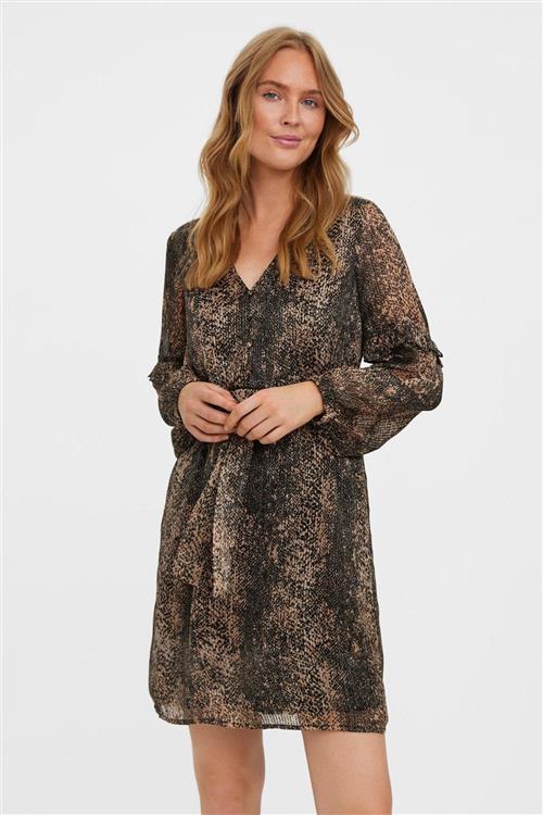 Nala V-neck Kjole - Silver Mink - M - Vero Moda