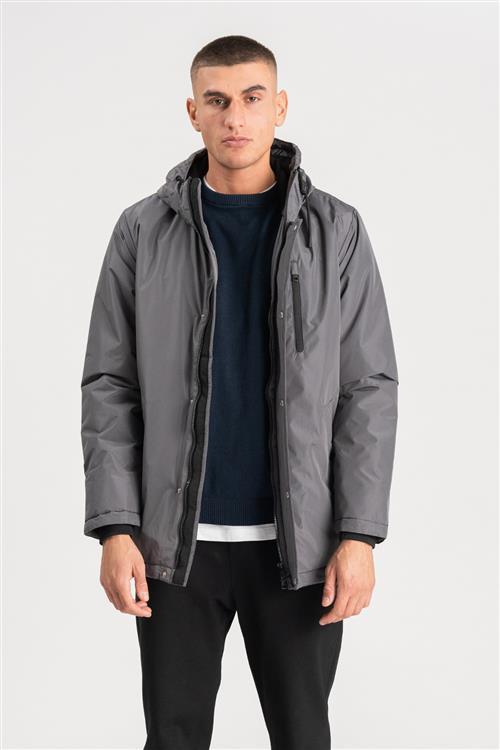 Casual vinterjakke - Grå - Herre - XL - TeeShoppen