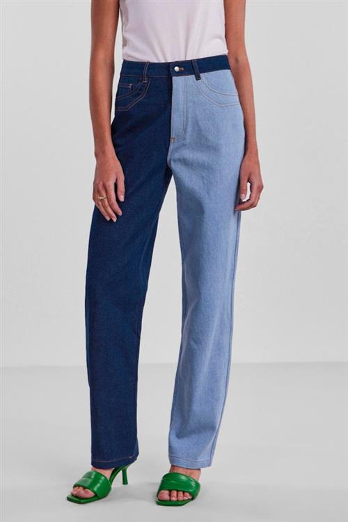Lena Straight Denim Bukser - Light Blue Denim - XL - PIECES