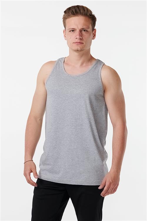 Basic Tanktop - Grå - Herre - L - TeeShoppen