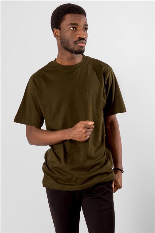 Oversized T-shirt - Oliven - Herre - L - TeeShoppen