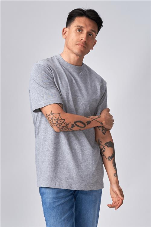 Oversized T-shirt - Oxford Grå - Herre - S - TeeShoppen