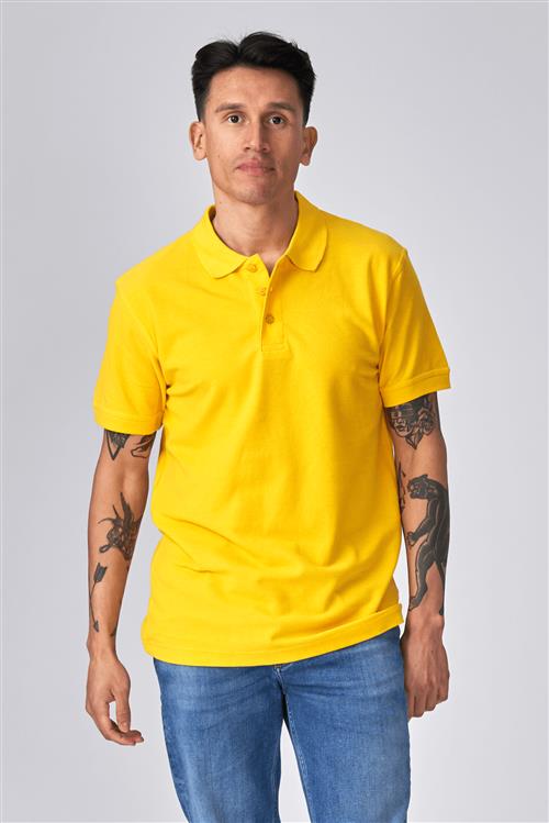 Basic Polo - Gul - Herre - S - TeeShoppen