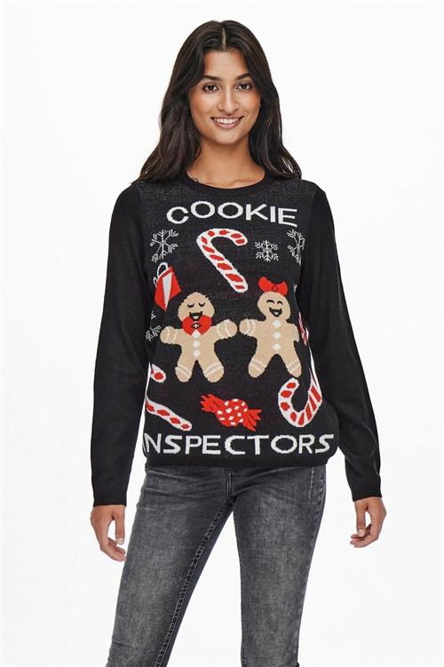 Joy Julestrik - Sort - Dame - XL - ONLY
