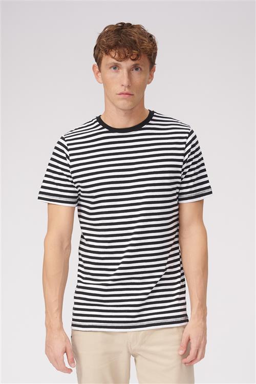Nørregade Stripe - Sort-Hvid - Herre - M - TeeShoppen