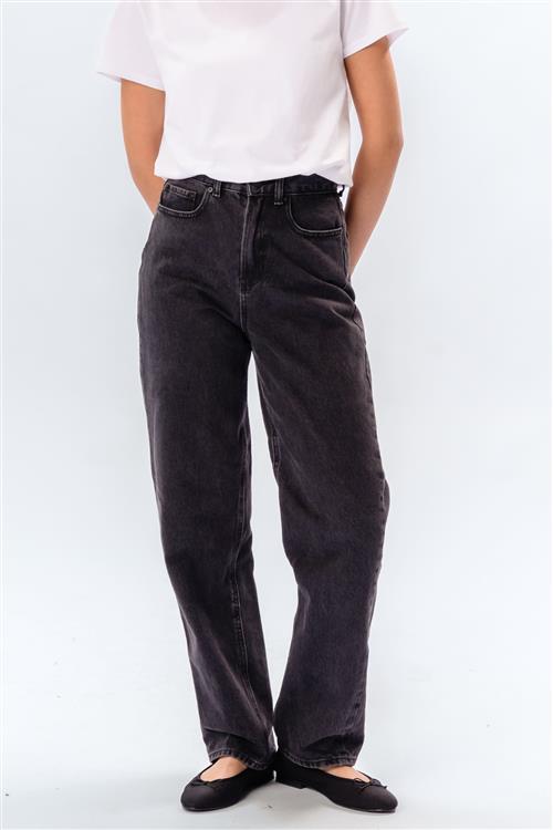 Originale Performance Loose Jeans - Washed Black Denim - Dame - 25/34 - TeeShoppen