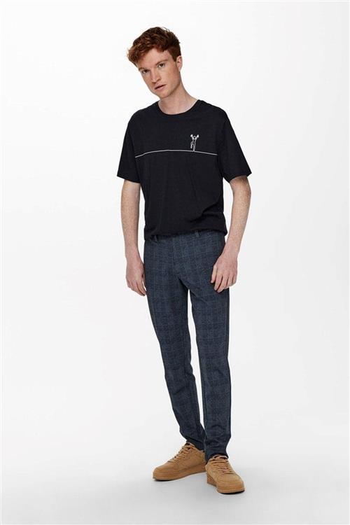 Mark Check Bukser - Dress Blue - Herre - 32/32 - Only & Sons